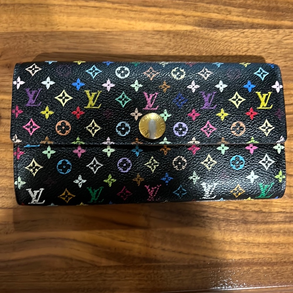 Multicolor coated canvas Sarah wallet